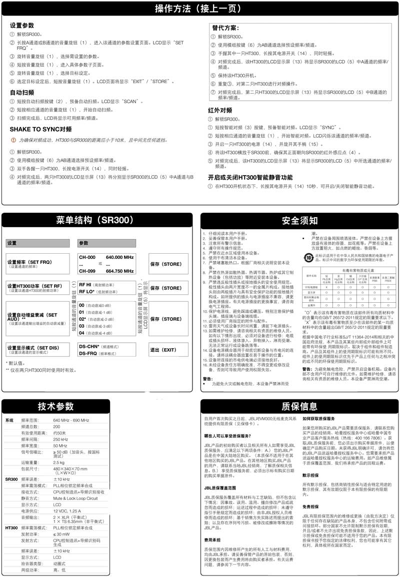 JBLVM300一拖二无线话筒2